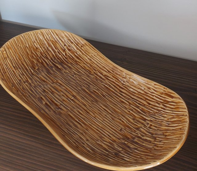 Keralux Boch Freres Belgium  50s ceramiczny półmisek  mide- century modern.