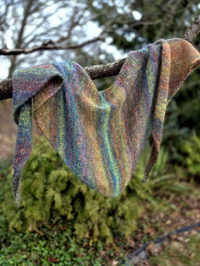 Wiosna / chusta z jedwabiem