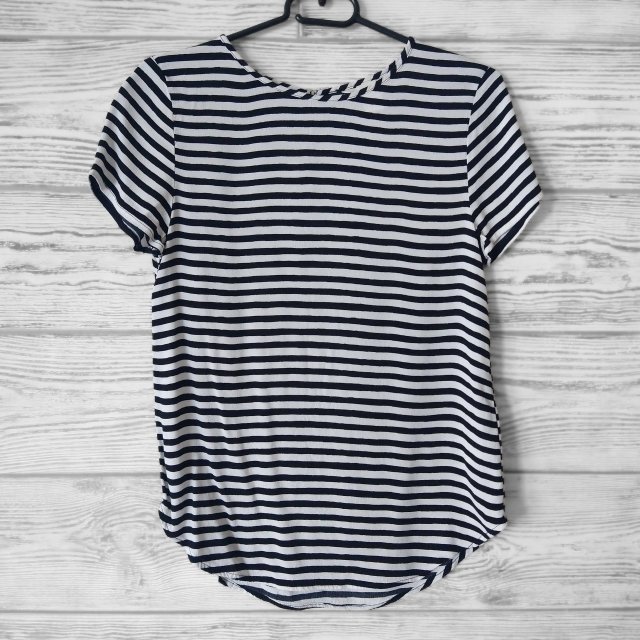 H&M t-shirt w paski wiskoza (F)