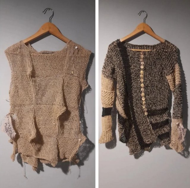 Len knitwear kamizelka narzutka