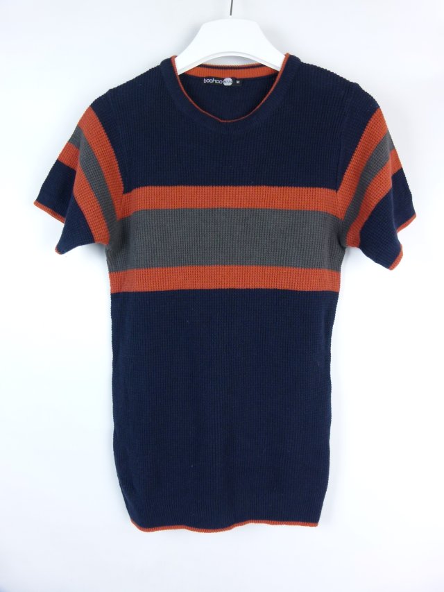 Boohoo Man dzianinowy t-shirt bawełna akryl / M