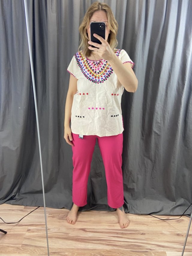 haftowana płócienna lata 70te