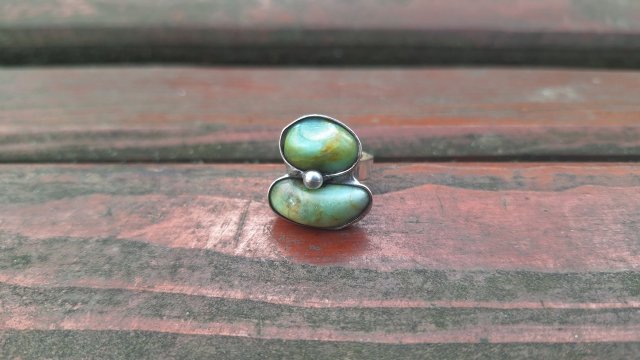 Chryzopraz - pierścionek regulowany