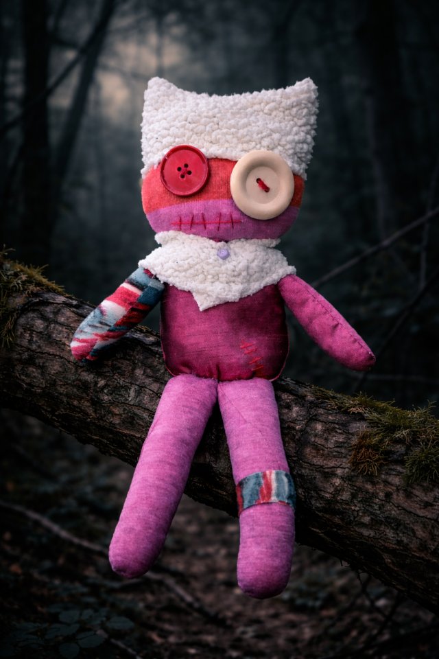 Creepy lalka handmade z odzysku – unikatowy plush "paskudek"