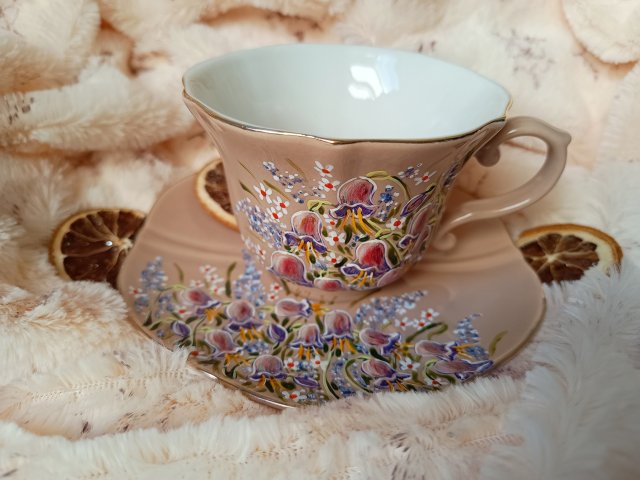 Polne dzwonki ręcznie malowany komplet