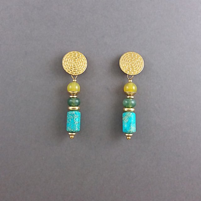 Kolczyki kolorowe słupki