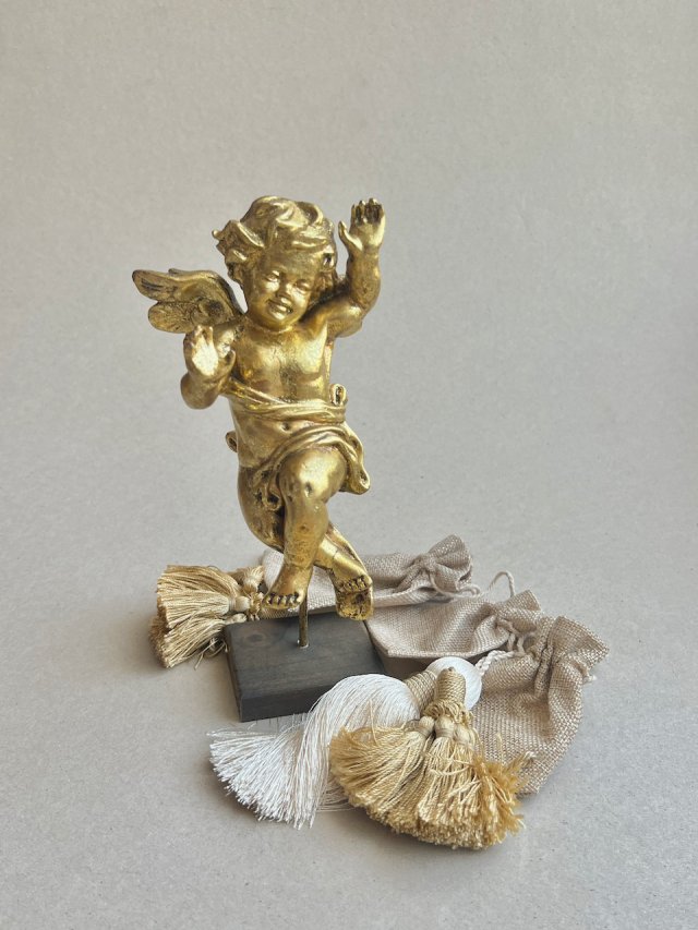 Golden Cherub Angel Baroque style ❀ڿڰۣ❀ Figura stojąca