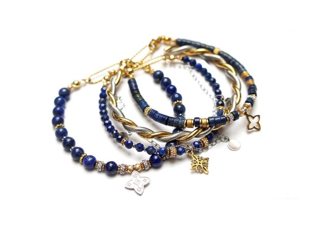 Zestaw bransoletek Lapis lazuli vol. 3 /10.02.26/- Szlachetna kolekcja