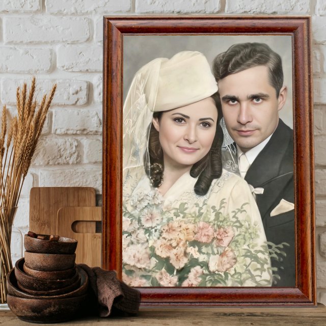 Monidło – Personalizowany Portret Ślubny | Prezent na Ślub, Rocznicę, Dla Pary Młodej