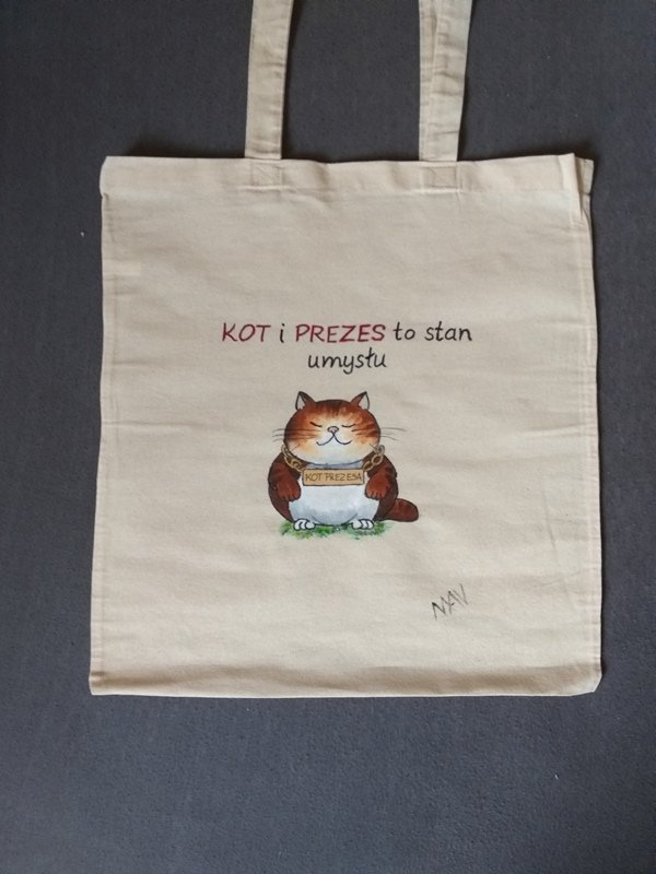 Torba ręcznie malowana KOT