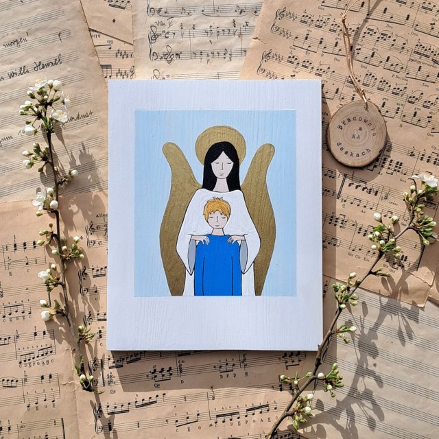 Anioł stróż dla chłopca Komunia Święta blond no 1