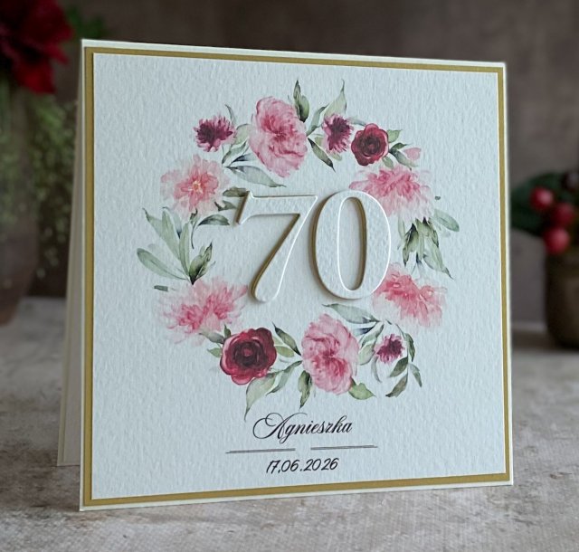 Personalizowana kartka na 70 urodziny, BH 21