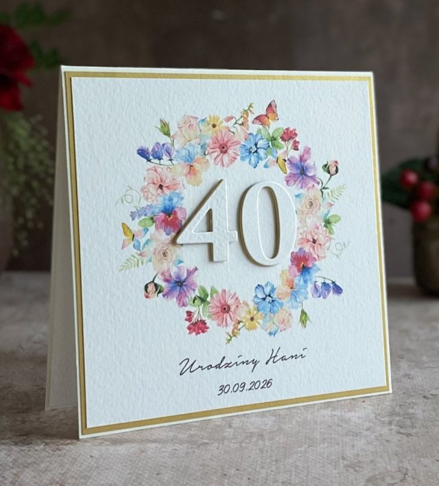 Personalizowana kartka na 40 urodziny, BH 35