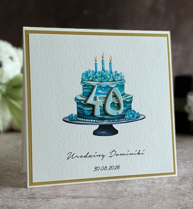 Personalizowana kartka na 40 urodziny, BH 31