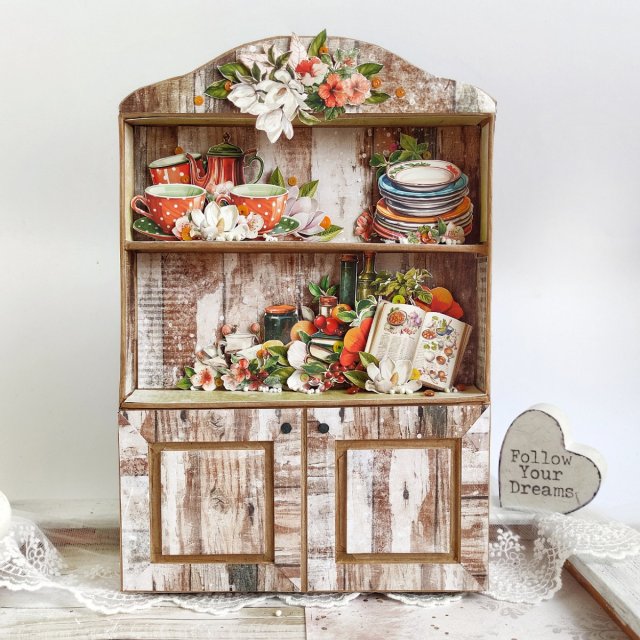 Książka do zapisywania przepisów - Prezent dla gospodyni - Książka kucharska w pudełku w kształcie komoda