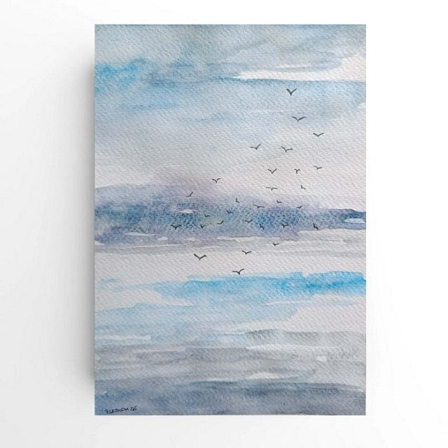 Morze -praca formatu 24/18 cm