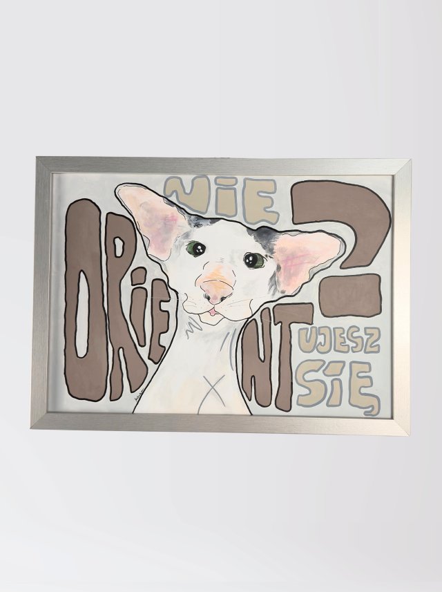 GRAFIKA / OBRAZ  - KOT ORIENTALNY - A3