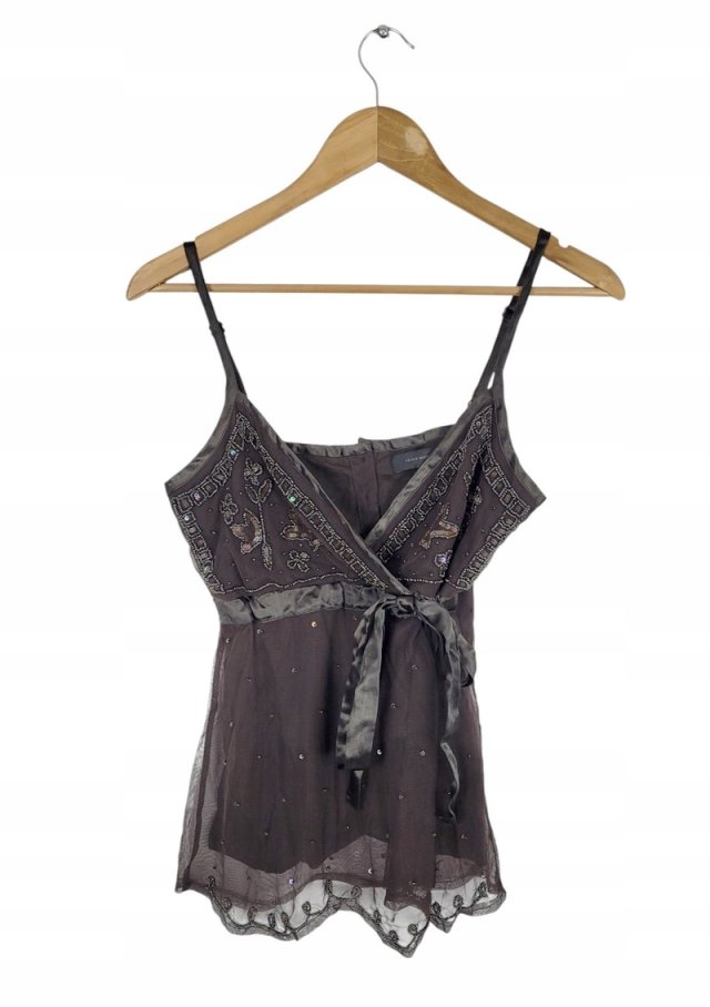 VERO MODA zdobny top  damski koraliki cekiny 38 M