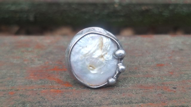 Perła po prostu - pierścionek regulowany