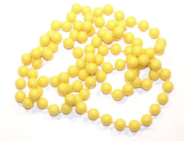 SŁONECZNE kuleczki retro DŁUGIE KORALE VINTAGE