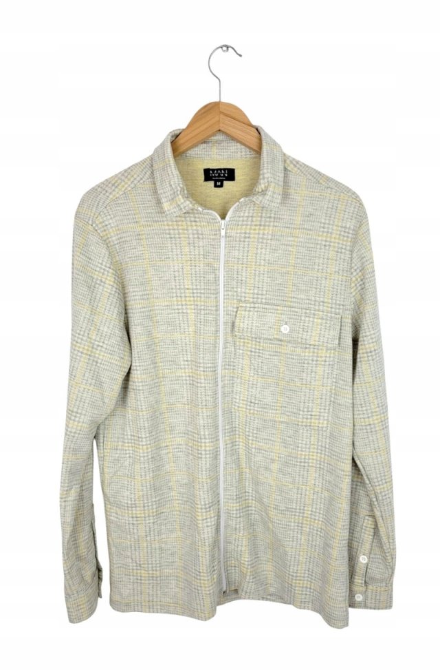 BOOHOOMan koszula bluza zapinana kratka M