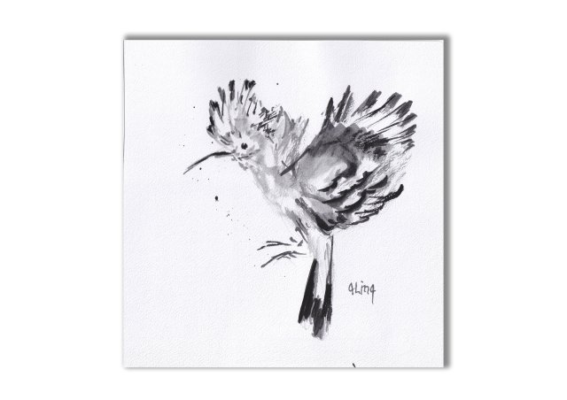 Dudek. Grafika ręcznie malowana