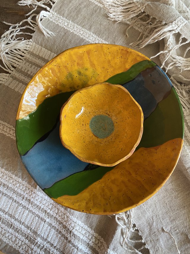 Zestaw dwóch ceramicznych misek