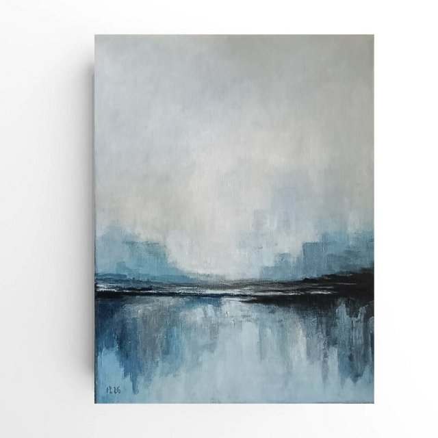 Pejzaż błękitny -obraz akrylowy 40/30 cm