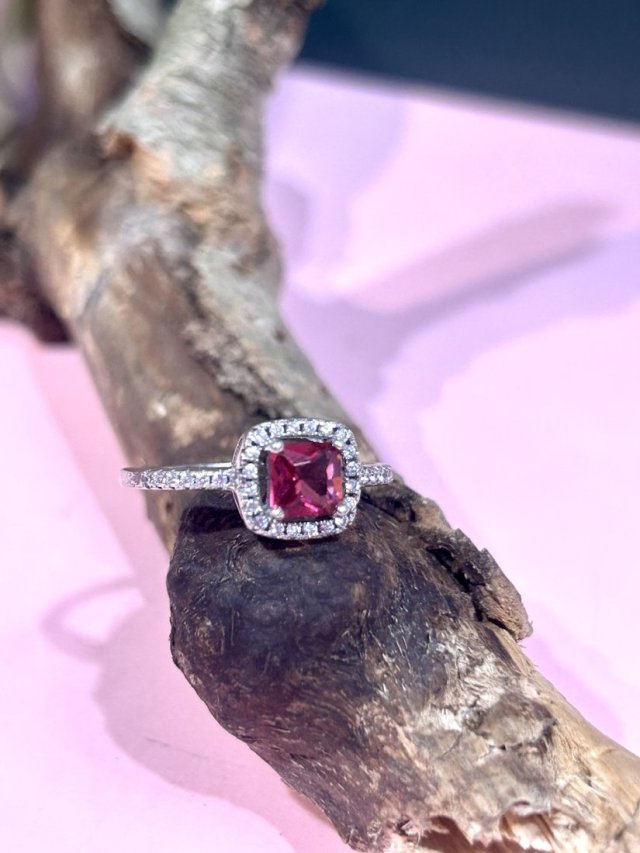 ☘︎ ☘︎ srebrny pierścionek z turmalinem ☘︎ ☘︎