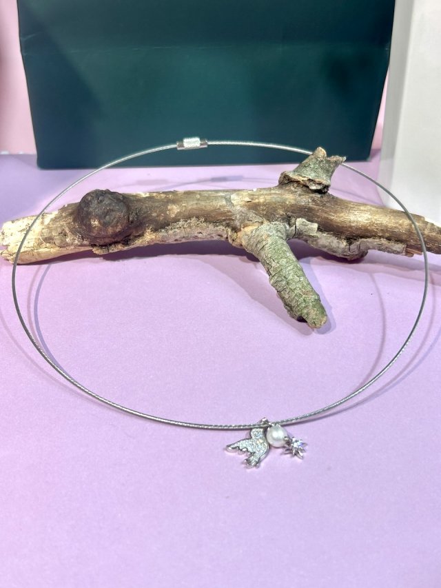 ❦❦ kolia ze srebrnymi ozdobami ❦❦