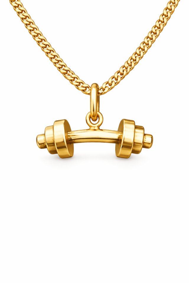 SZTANGA męski naszyjnik- srebro 925 złocone 24K