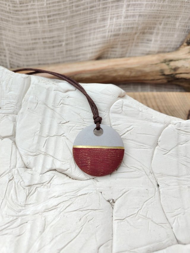 Minimalistyczny wisiorek z betonu kreatywnego Dual Harmony