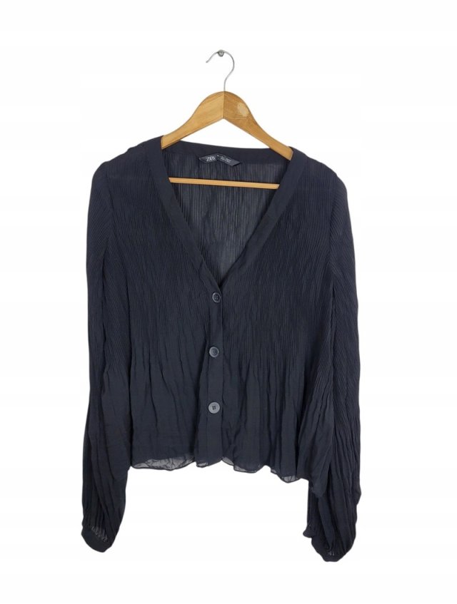 ZARA plisowana luźna bluzka mgiełka 40 L