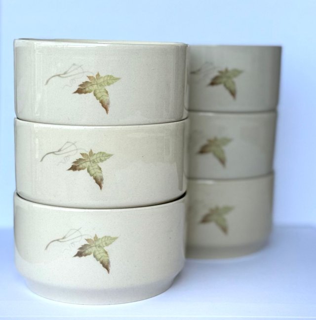 Miseczki Tułowice Komplet 6 bigosówek sygnowane lata 70-80 ceramika retro vintage