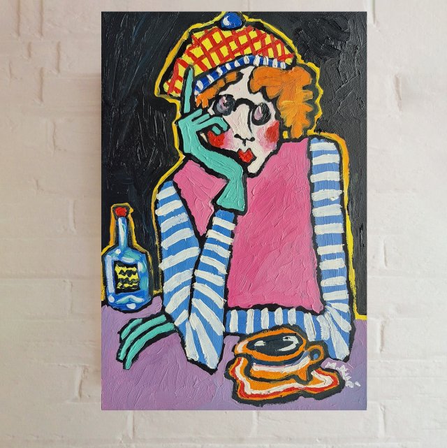 obraz do salonu dama