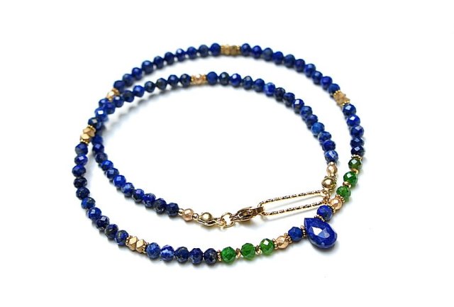 Lapis lazuli & diopsyd /choker/ - Szlachetna kolekcja