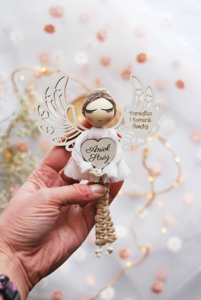 Mały aniołek dla chłopca - prezent komunijny | Pamiątka Komunii