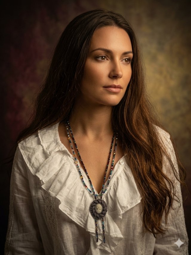 Naszyjnik Modułowy 2w1 - Vintage Kamea & Kryształy