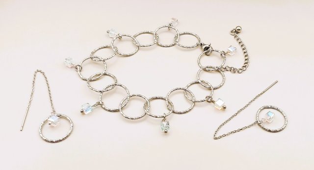 komplet biżuterii ze stali nierdzewnej XXL