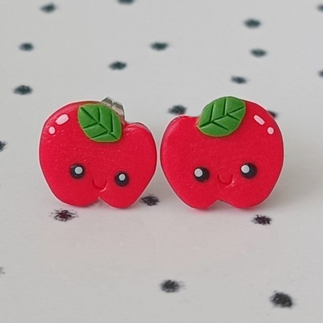 Kolczyki czerwone jabłuszka