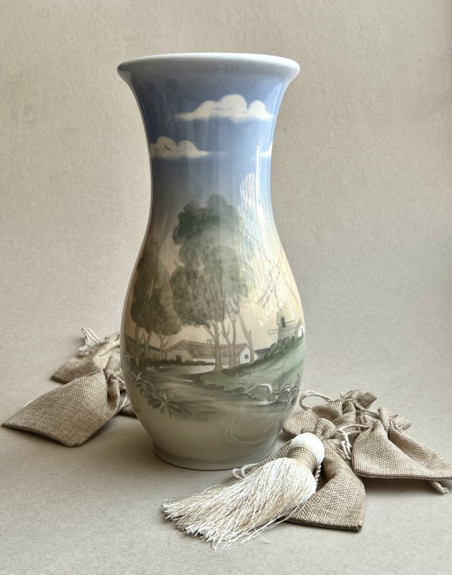 Rare ❤ Copenhagen Vase - 31,5cm. - Landscape of Denmark. Wspaniały wazon