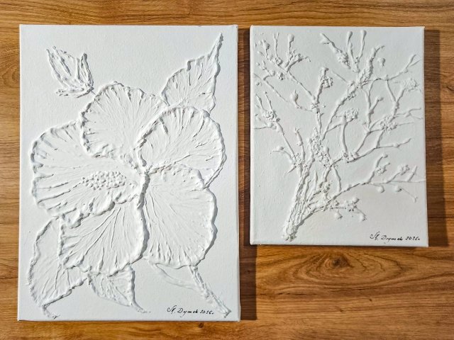 DYPTYK STRUKTURALNY Z TEKSTURĄ 3D "DYSKRETNA DELIKATNOŚĆ" - SKANDYNAWSKA KLASYKA 2w cenie 1