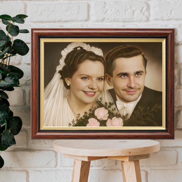 Monidło – Personalizowany Portret Ślubny | Prezent na Wesele, Upominek dla Pary Młodej