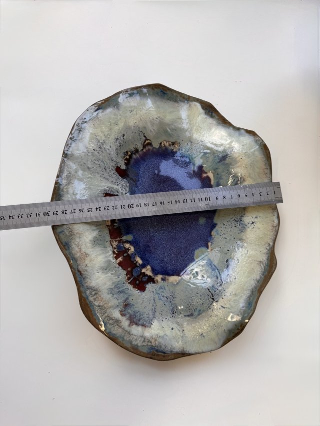 Duża patera ceramiczna – unikat, ręcznie wykonana