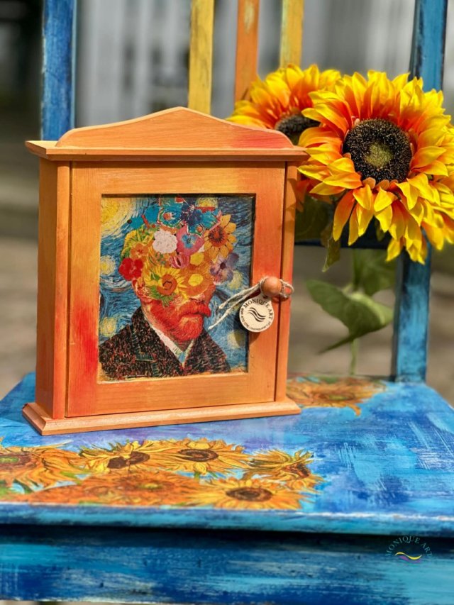 Szafka na klucze z motywem van Gogha, do przedpokoju, prezent