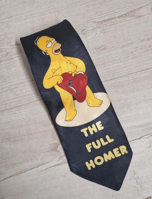 The Simpsons Homer krawat 1998 męski vintage