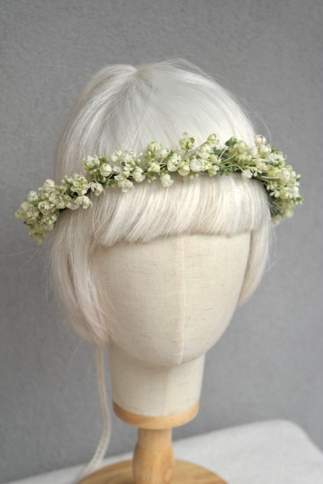 Gipsówka z leśnej polany – romantyczny wianek boho, ślubny, komunijny, delikatny