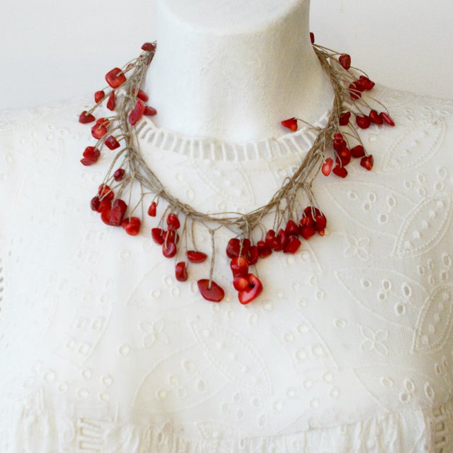 Lady in Red Naszyjnik lniany Vol. 1