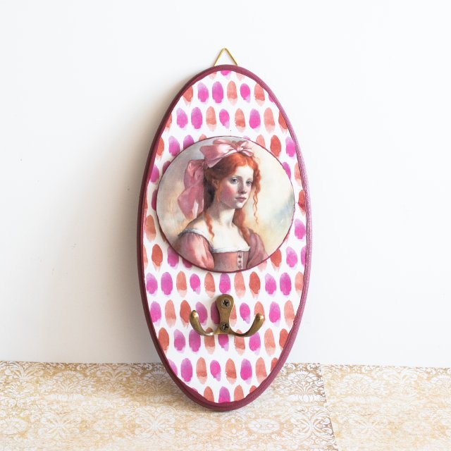 Wieszak na klucze, ścierki, kubki  - Rudowłosa