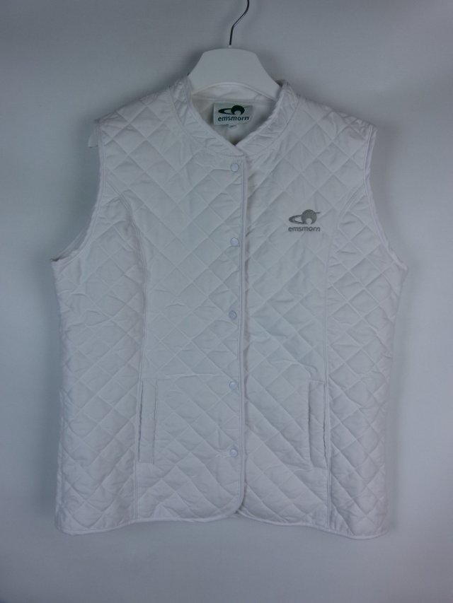 Emsmorn biała pikowana kamizelka bezrękawnik  / XL